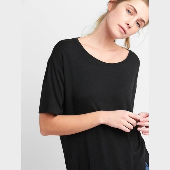 GAP Softspun Scoop Neck longer sleeve t-shirt - Picture 3 of 9